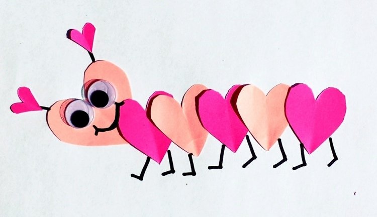 Remeslá ku Dňu matiek alebo na Valentína húsenica-drotár-deti-urob si sám-srdiečka-valentínsky-darček-deň-matiek