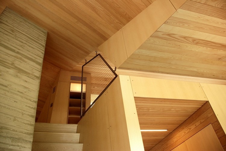 drevené steny stropný dizajn chaty