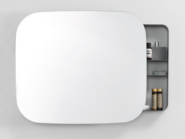 Rozkladacie poličky do kúpeľňového nábytku Michael Hilgers lúčové zrkadlo
