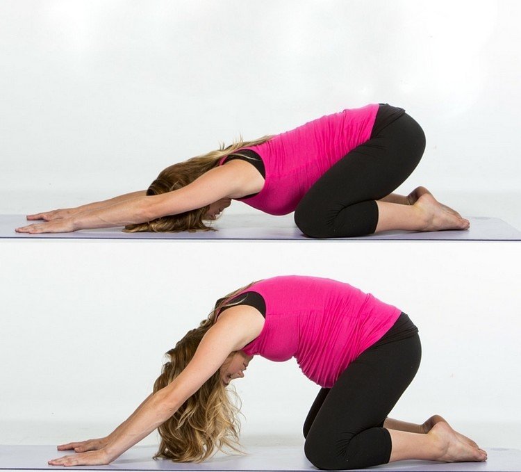 Cvičenia proti bolestiam chrbta v tehotenskej polohe dieťaťa