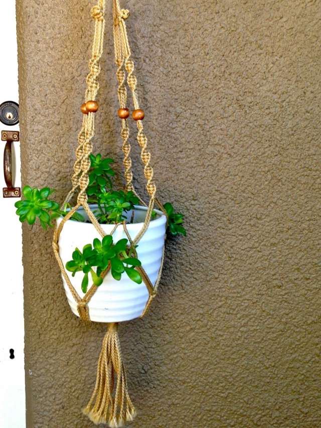 závesný kôš macrame retro trend návrat záhrada