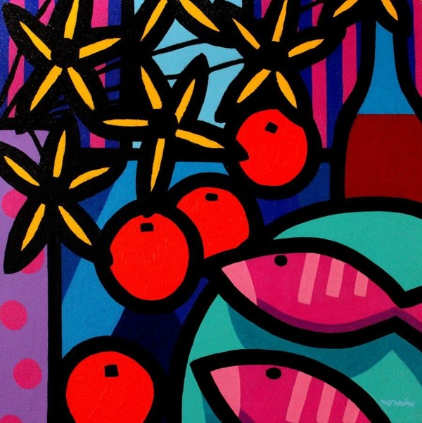 Zátišie-ryba-farebný variant