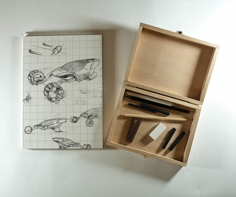 RDSV-snežný skúter-kresba-ceruzka-guma-kresba-papier-ručne vyrobený