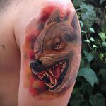 REALISTIC TATTOOS # 875 - интересна версия на картината, която може успешно да се използва за промяна и приложение като реалистични татуировки на ангели