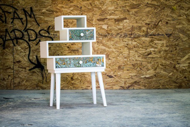 starý nábytok farba moderný nápad štýlový vzhľad