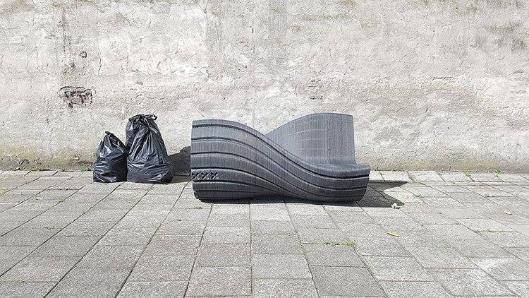 Recyklácia nábytku recyklácia nábytku plastový odpad lavica dizajn mestský