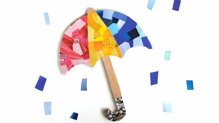 Vyrobte si dáždnik z lepenky a útržkov