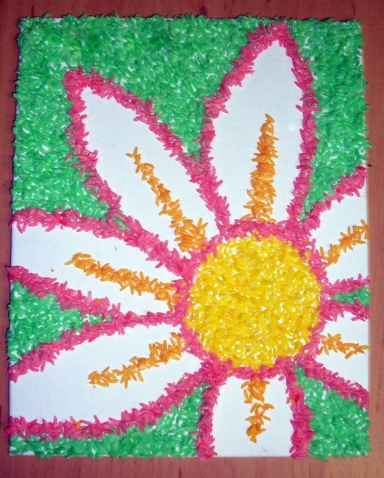 robte krásne obrázky ryže s farebným kvetom ryže