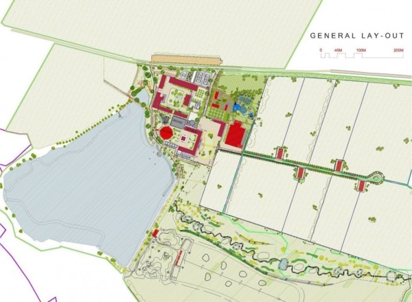 Jazdná hala s modernou architektúrou