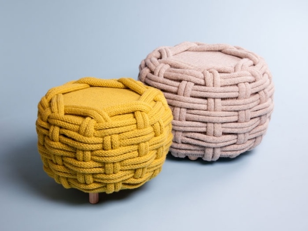 Vyšívaná stolička na nábytok Design Ireland Pletená stolička-nábytok-taburetka Design-Írsko