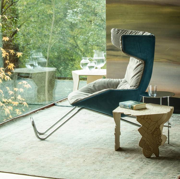 ležadlo obývacia izba nastaviteľné látkou potiahnuté sedenie komfortné poltrona