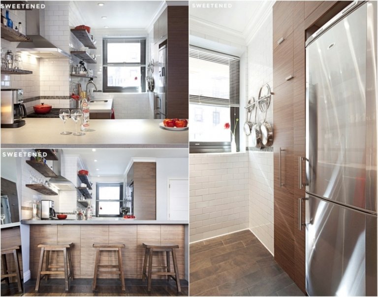 Polostrov na raňajky, lekárnička pre viac úložného priestoru renovovať-nápady-kuchyňa-polostrov-drevená taburetka-lekáreň-skriňa-vstavaná kuchyňa