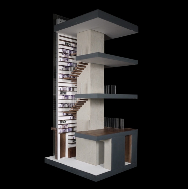 Mestská architektúra domu Gluck + NYC štyri poschodia