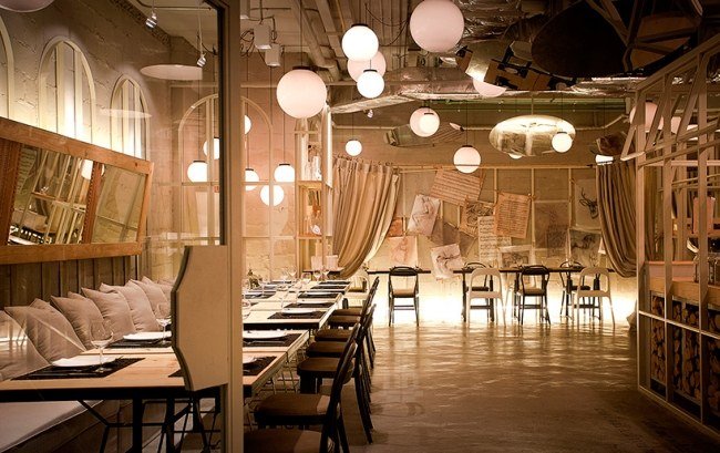 Podlahové svetlá Závesné svetlá-Designer Boutique reštaurácia-Bangkokský dom šalátu