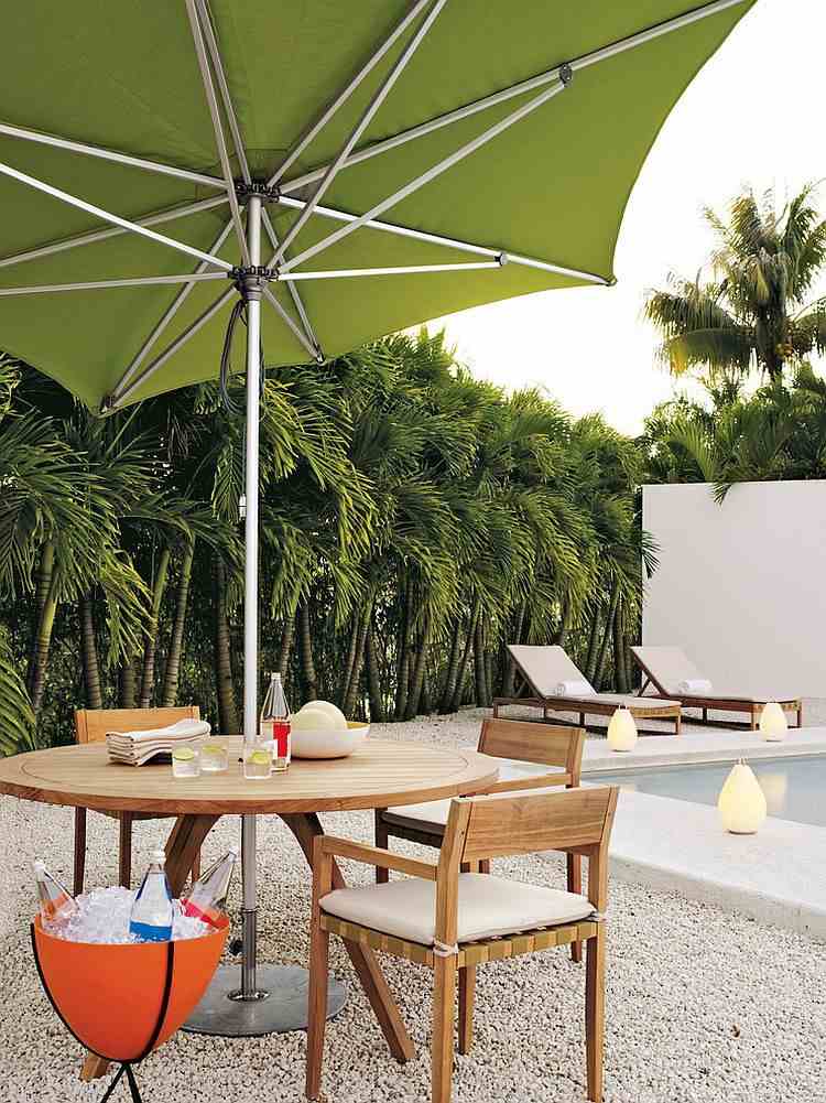 Sadzač sa tu používa ako štýlové vedro na ľad s retro vzhľadom uebertoepfe dizajn retro oranžové kamienky slnečník dekorácia bazéna