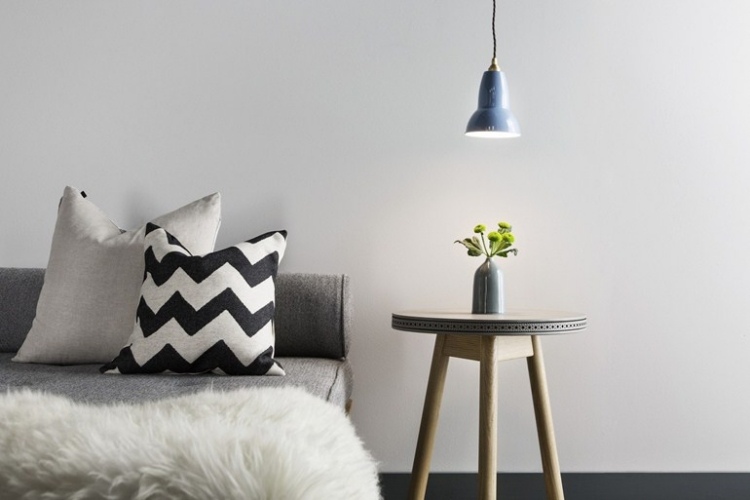 retro-priemyselná-lampa-závesná lampa-spálňa-modrá-ORIGINÁL-1227-BRASS-Anglepoise