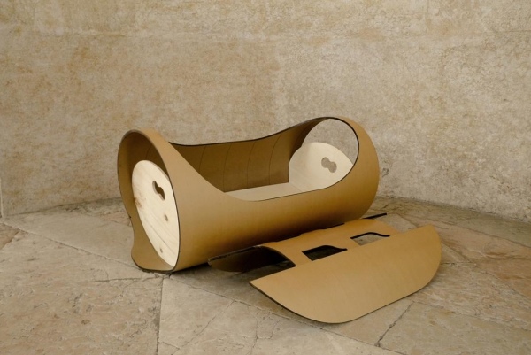 prikrývka otvorená detská kolíska lulla vyrobená z recyklovaných materiálov