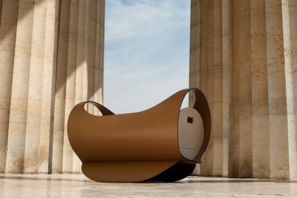 detská kolíska z papierového dreva lulla vyrobená z recyklovaných materiálov