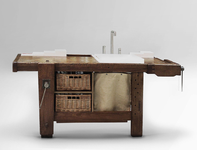 rexa dizajn rustikálny márnosť skrinka stolár prestavba pracovného stola