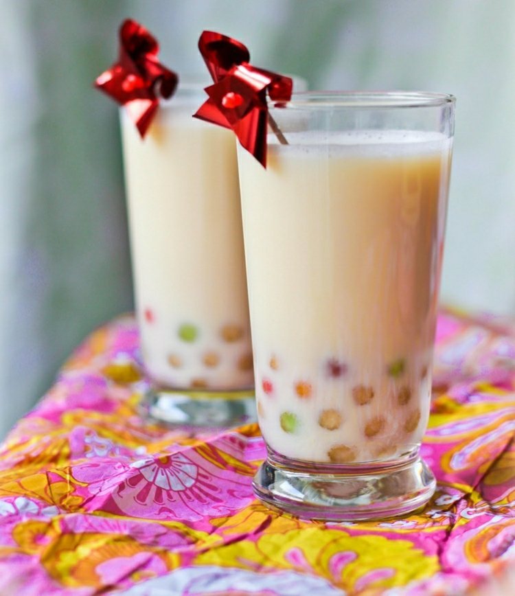 Bubble tea mlieko recept ovocné buba perly