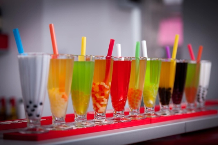 Bubble Tea rôzne koktaily nealkoholické recepty