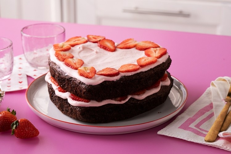 Jahodový čokoládový koláč s koláčovým základom