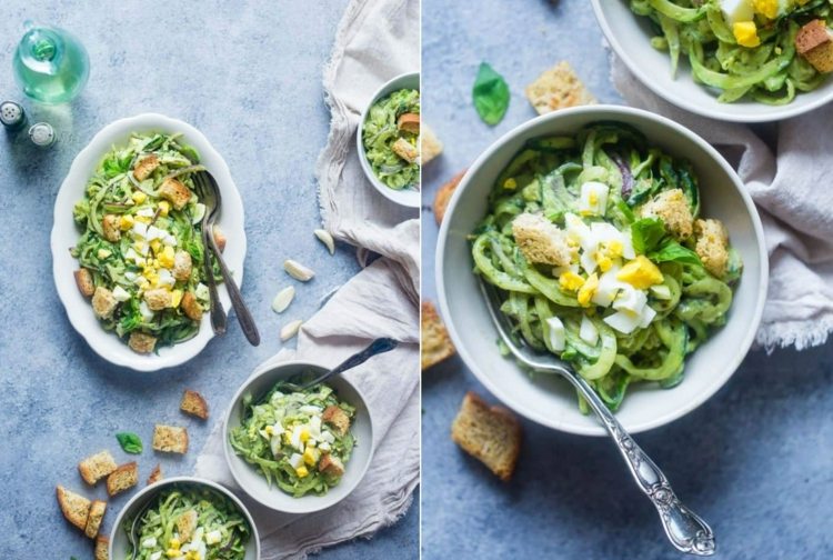 Cuketový šalát s avokádovým pestom pre štíhlu líniu