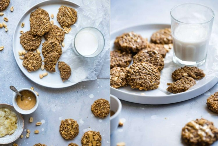 Sušienky s ovsenými vločkami, banánom a arašidmi na občerstvenie