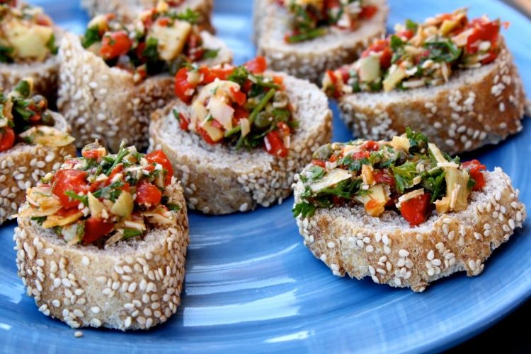 Prstové jedlo na vianočný večierok - rožky Recept na sendvič s vianočným jedlom