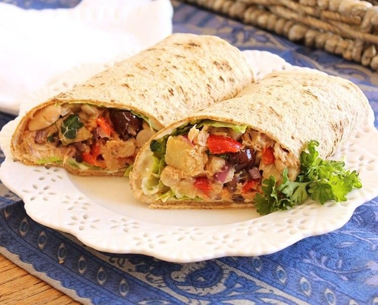 Recept na stredomorský tortillový zábal s tuniakom recepty-na-zábaly-tortilly-plnenie-tuniaka-stredomorské