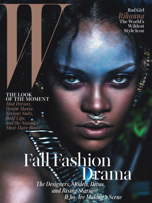 rihanna-balmain-face-w-magazine-titulná strana