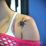 صورة وشم عنكبوت على الكتف 25.07.2021 №017 - وشم عنكبوت على الكتف -