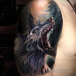 Farkasember tetoválás fotója 01.04.2021 №469 - vérfarkas tetoválás -