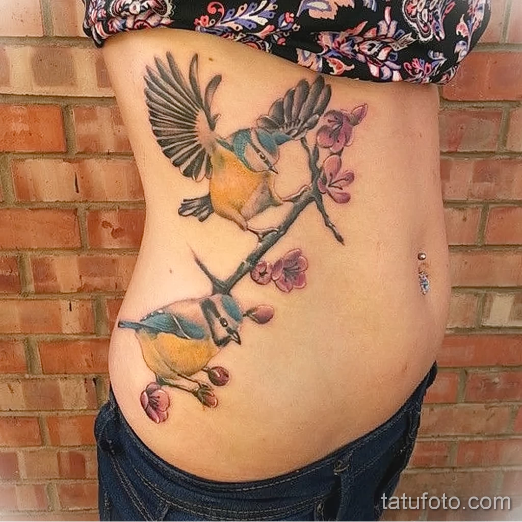 صورة وشم مع طائر طائر 13082021 - №0007 - وشم حلمة -