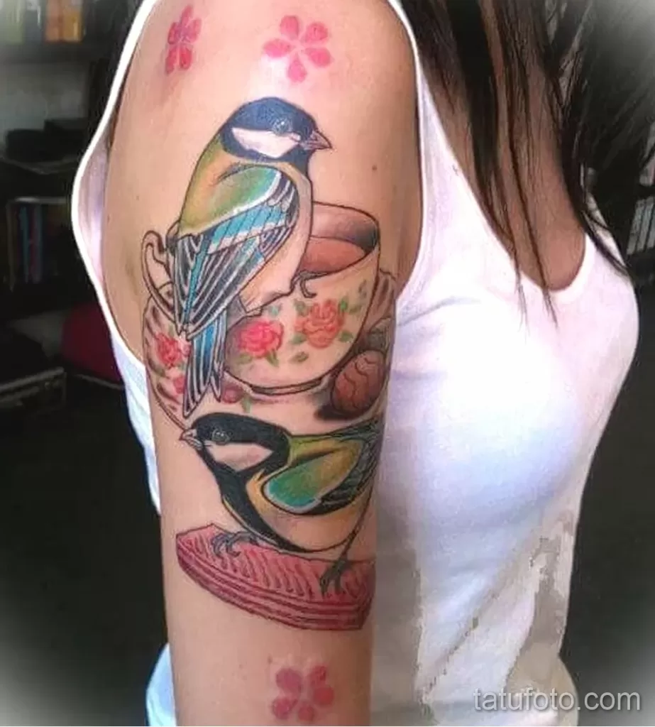 صورة وشم مع طائر طائر 13082021 - №0031 - وشم حلمة -