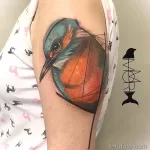 صورة وشم مع طائر حلمة 13082021 - # 0221 - وشم حلمة -