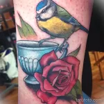 صورة وشم مع طائر طائر 13082021 - №0219 - وشم حلمة -