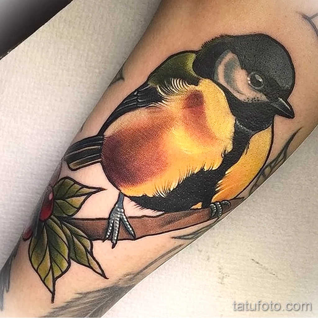 صورة وشم مع طائر طائر 13082021 - №0034 - وشم حلمة -