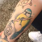 صورة وشم مع طائر حلمة 13082021 - # 0214 - وشم حلمة -