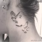 صورة وشم مع طائر حلمة 13082021 - №0204 - وشم حلمة -