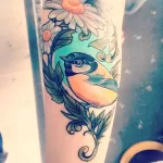 صورة وشم مع طائر حلمة 13082021 - №0193 - وشم حلمة -