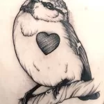 صورة وشم مع طائر حلمة 13082021 - №0186 - وشم حلمة -