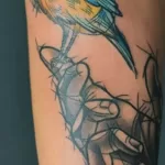 صورة وشم مع طائر طائر 13082021 - №0184 - وشم حلمة -