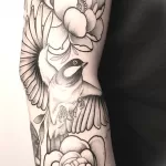 صورة وشم مع طائر طائر 13082021 - №0173 - وشم حلمة -