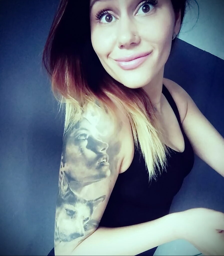 Fotó a tetoválás rajzáról egy kutyafajtával Husky 03/08/2021 №300 - husky tetoválás -