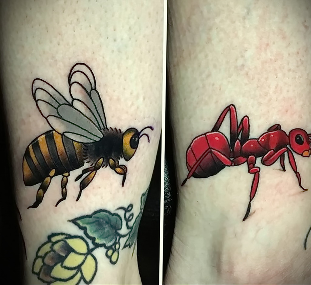 Fotó példa egy tetoválásrajzra hangyával 03/21/2021 №059 - hangya tetoválás -