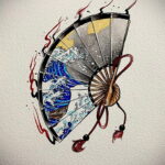 Przykładowy projekt tatuażu z wentylatorem 13.12.2020 №057 -tatuaż wentylatora-