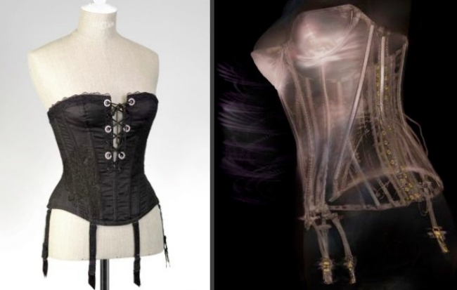 röntgenová fotografia luxusný tovar laurence picot korzet
