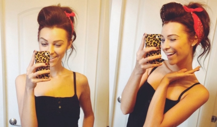 Účesy Rockabilly s objemom a chvostmi Rockabilly-účes-nápady-ženy-ženy-dlhé vlasy