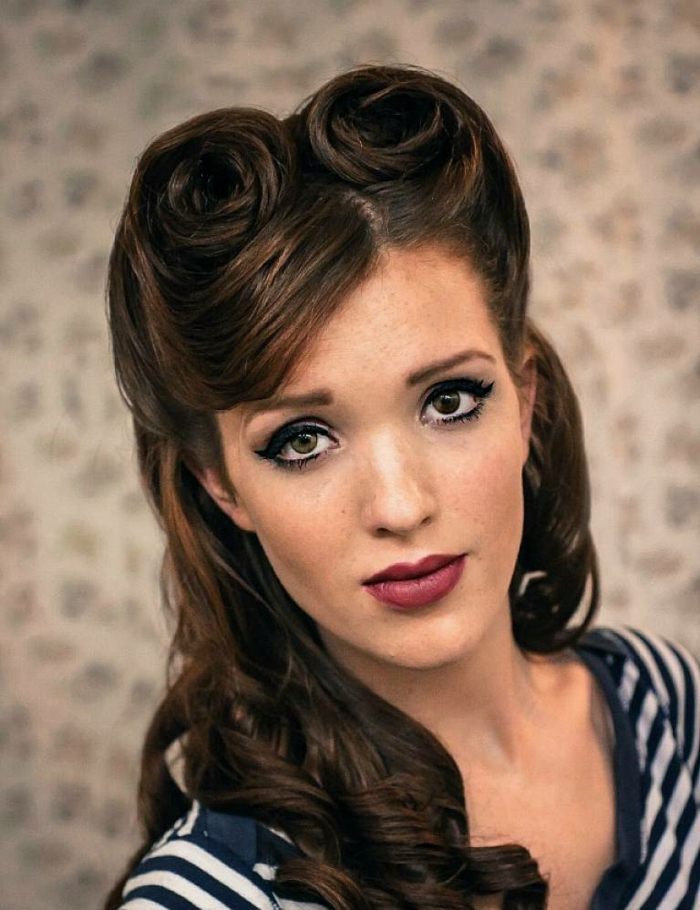 rockabilly styling pre otvorené vlasy-dámy-účes s kučerami urobte to sami rockabilly-otvorené-vlasy-dámy-účes-kučery-urob si sám